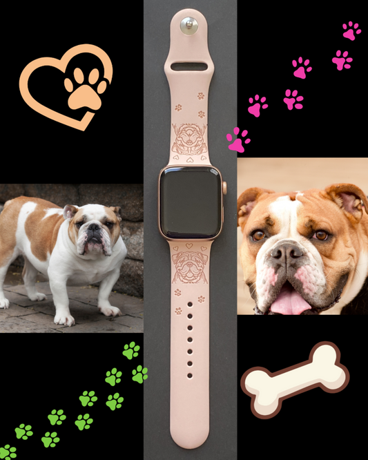My Best Friend English Bulldog Watch Band For Apple Watch