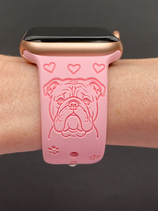 English Bulldog Dog Watch Band For Apple Watch