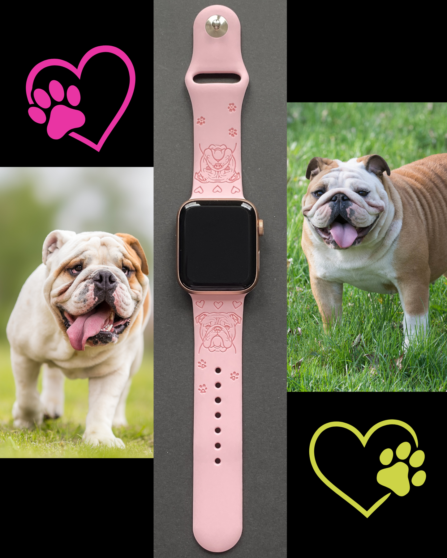 English Bulldog Dog Watch Band For Apple Watch