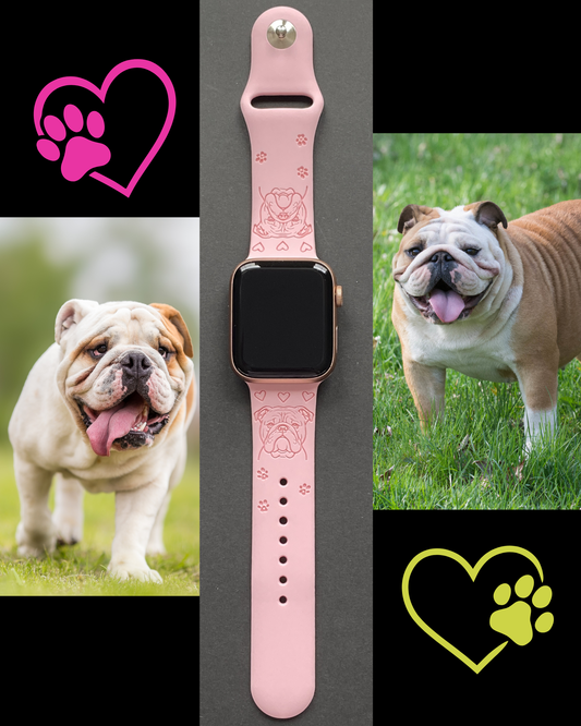 English Bulldog Dog Watch Band For Apple Watch