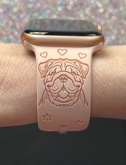 My Best Friend English Bulldog Watch Band For Apple Watch