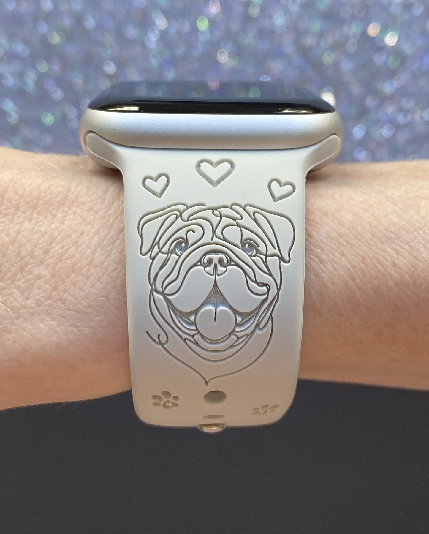 Happy English Bulldog Watch Band For Apple Watch