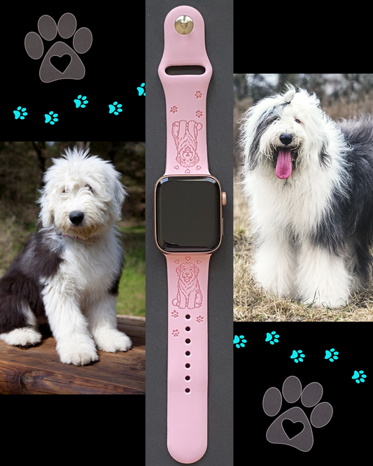 Old English Sheepdog Dog Watch Band For Apple Watch