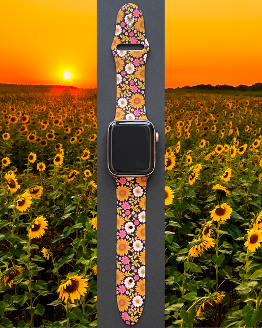 Fall Sunflower Watch Band For Apple Watch