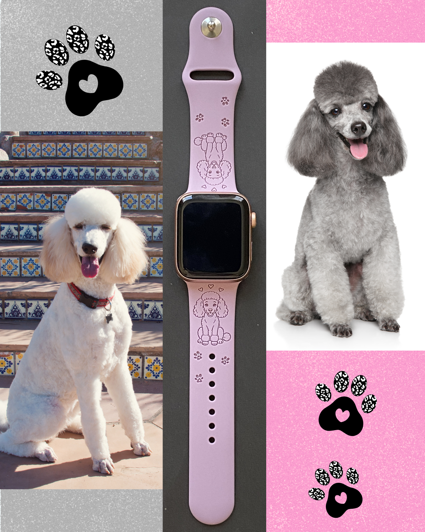 Fancy Poodle Dog Watch Band For Apple Watch