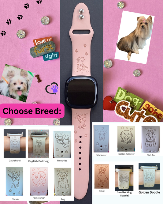 Dog Breed Fitbit Versa 3/Versa 4/Sense/Sense 2 Watch Band