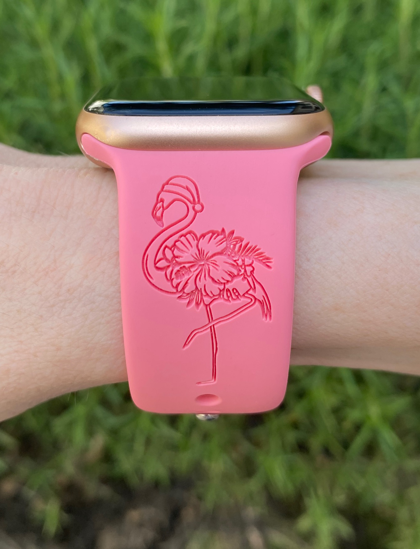 Christmas Flamingo Apple Watch Band