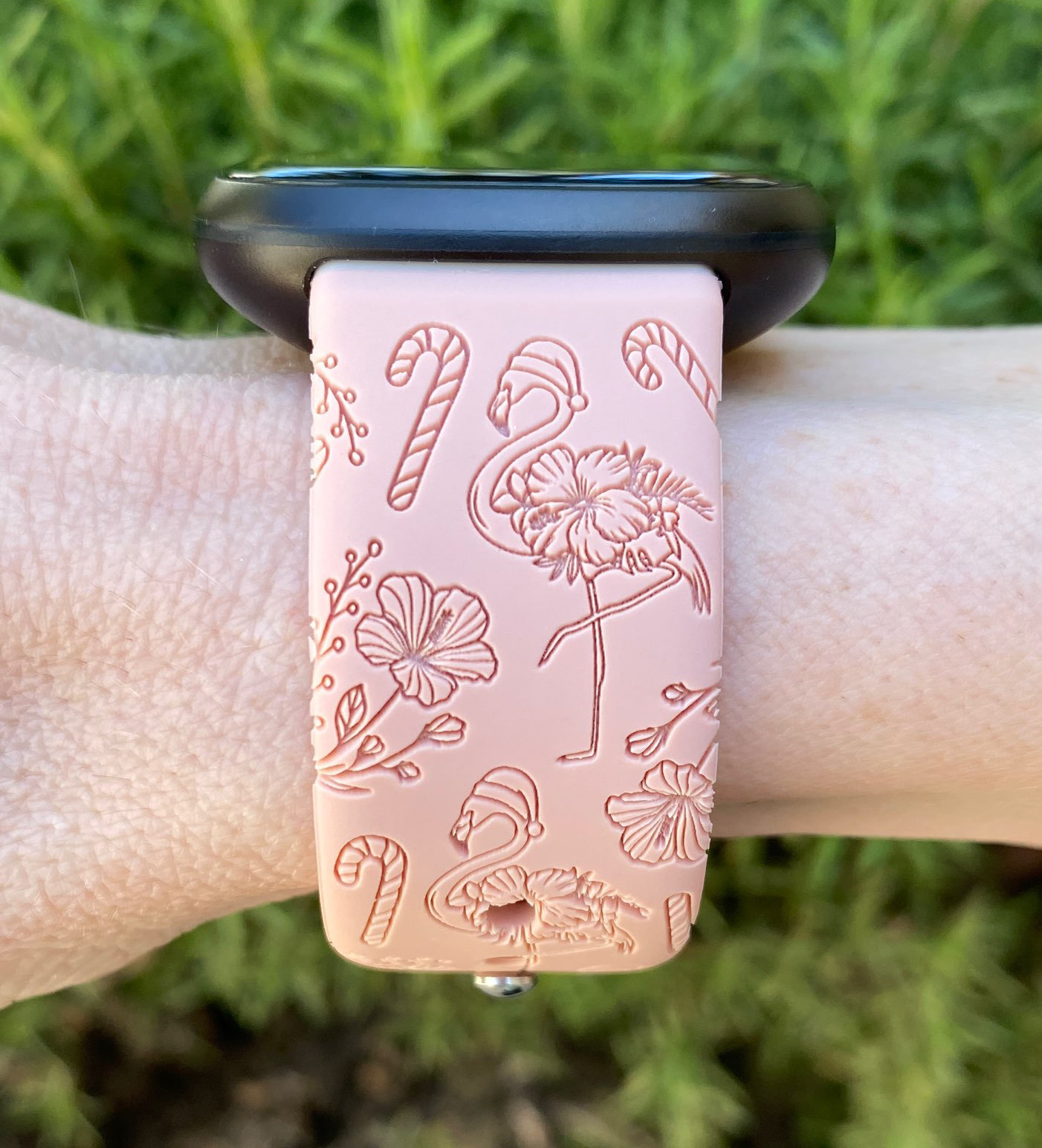 Christmas Flamingo Fitbit Versa 3/Versa 4/Sense/Sense 2 Watch Band