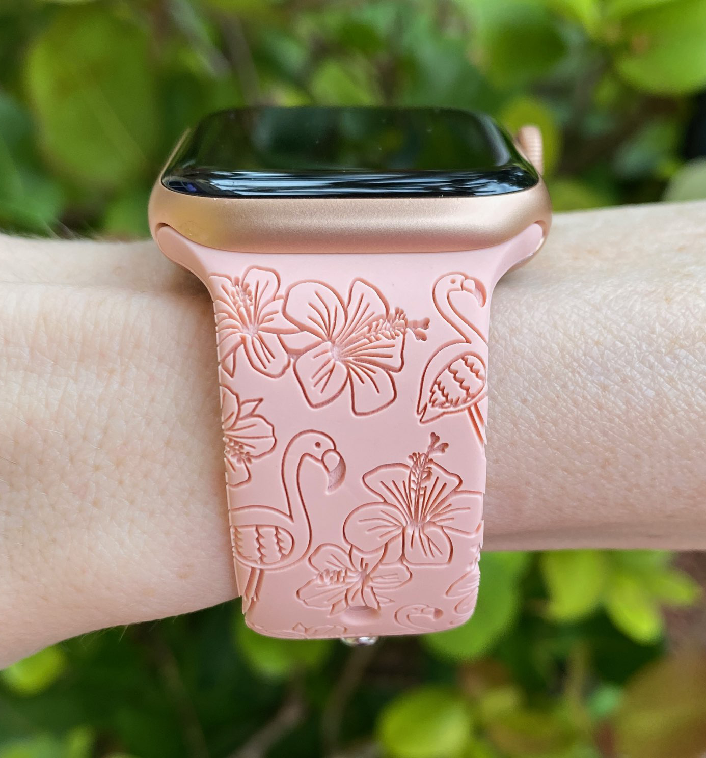 Hibiscus Flamingo Apple Watch Band