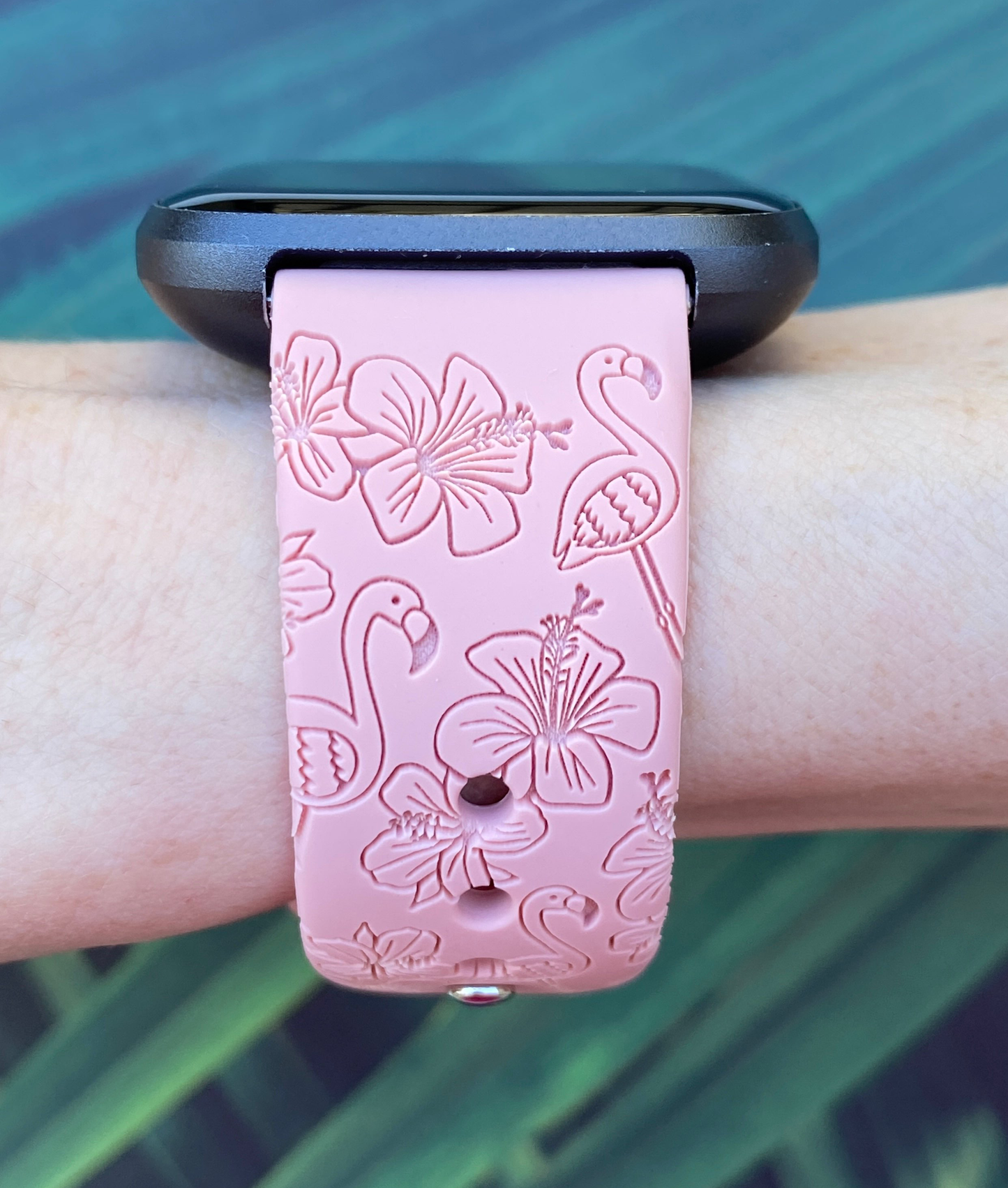 Hibiscus Flamingo Fitbit Versa 1/2 Watch Band