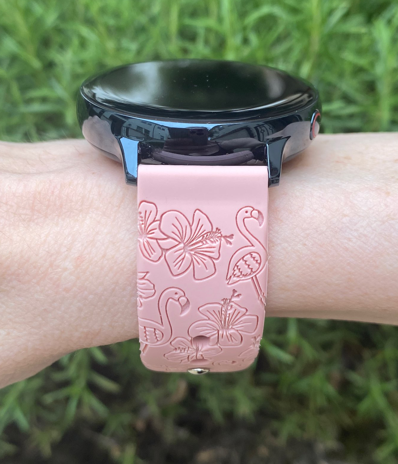 Hibiscus Flamingo 20mm Samsung Galaxy Watch Band