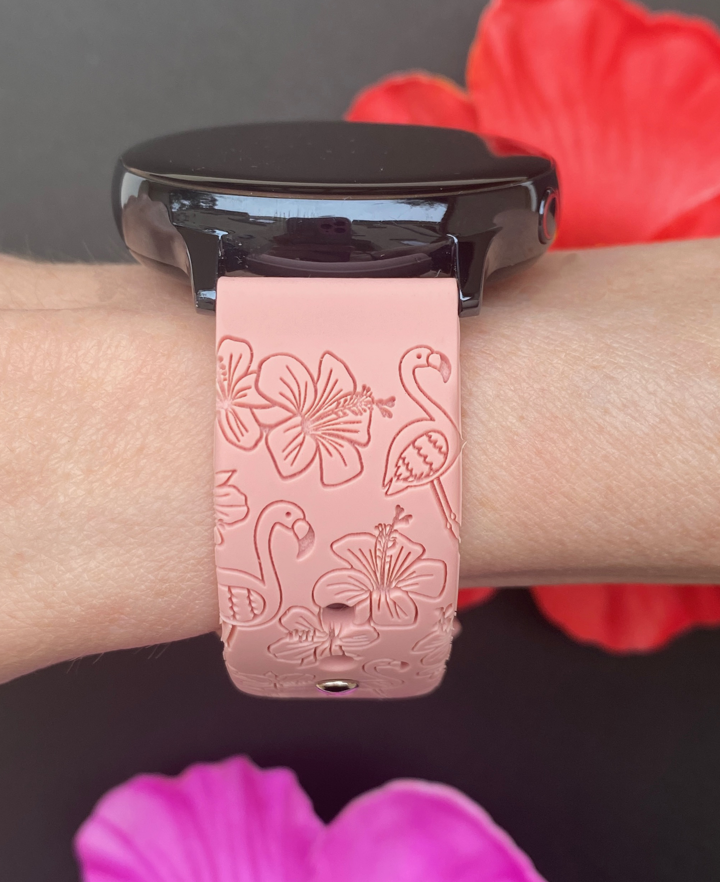 Hibiscus Flamingo 20mm Samsung Galaxy Watch Band