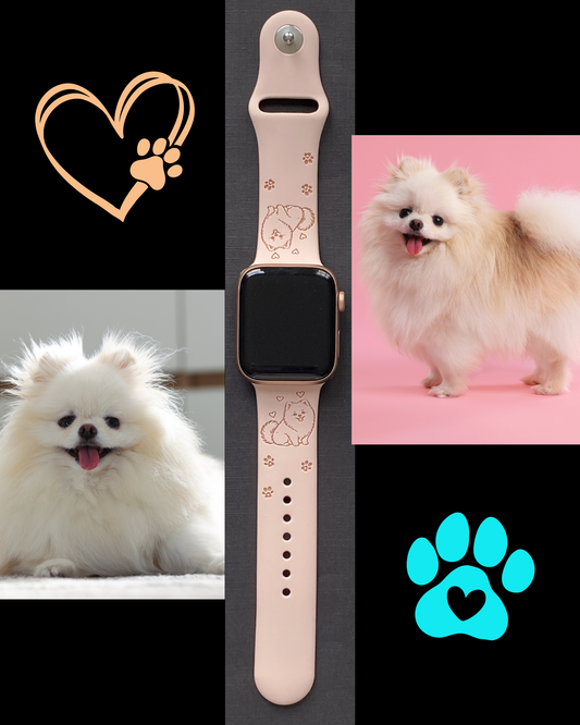 Fluffy Pomeranian Dog Watch Band For Apple Watch