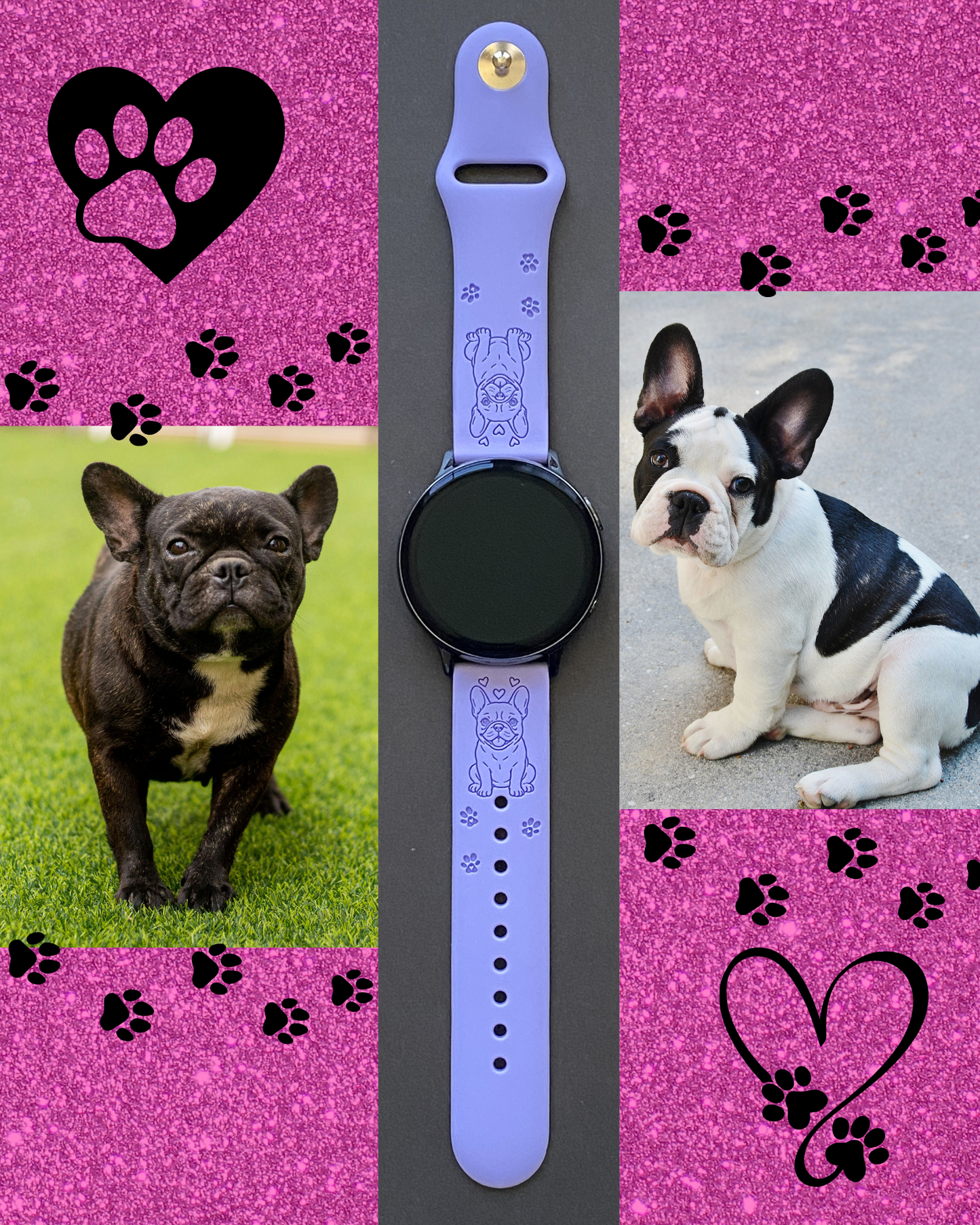 My Little French Bulldog 20mm Samsung Galaxy Watch Band
