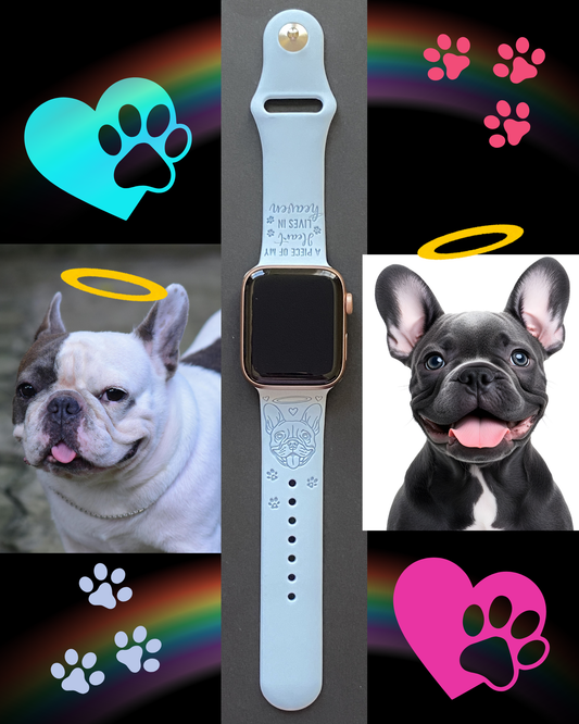 French Bulldog Rainbow Bridge Dog Watch Band For Apple Watch