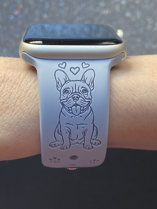 Happy French Bulldog Dog Watch Band For Apple Watch