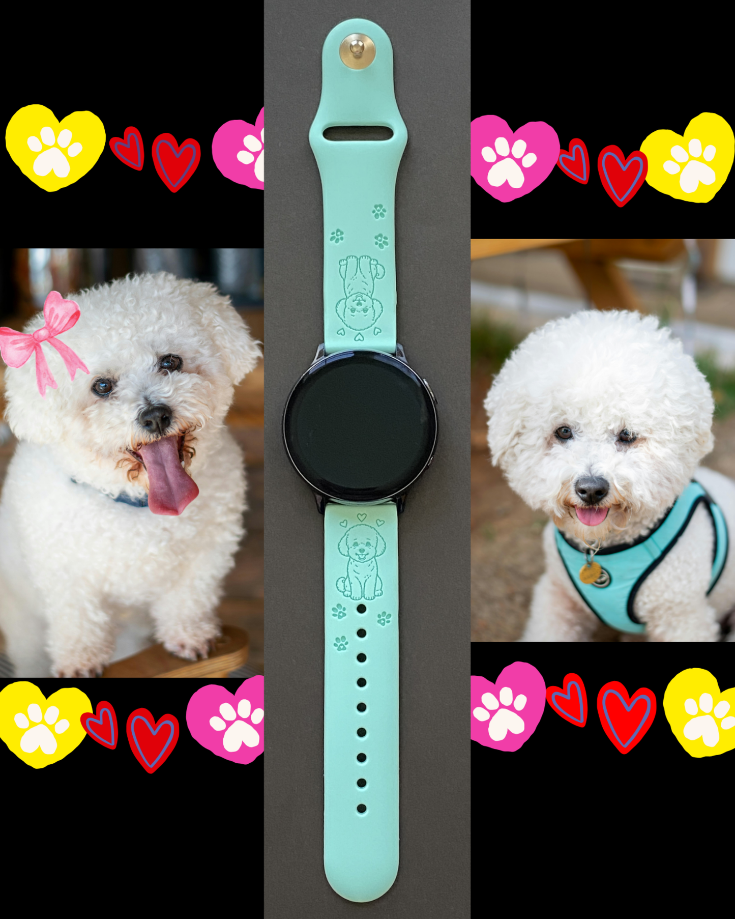 Bichon Frise 20mm Samsung Galaxy Watch Band