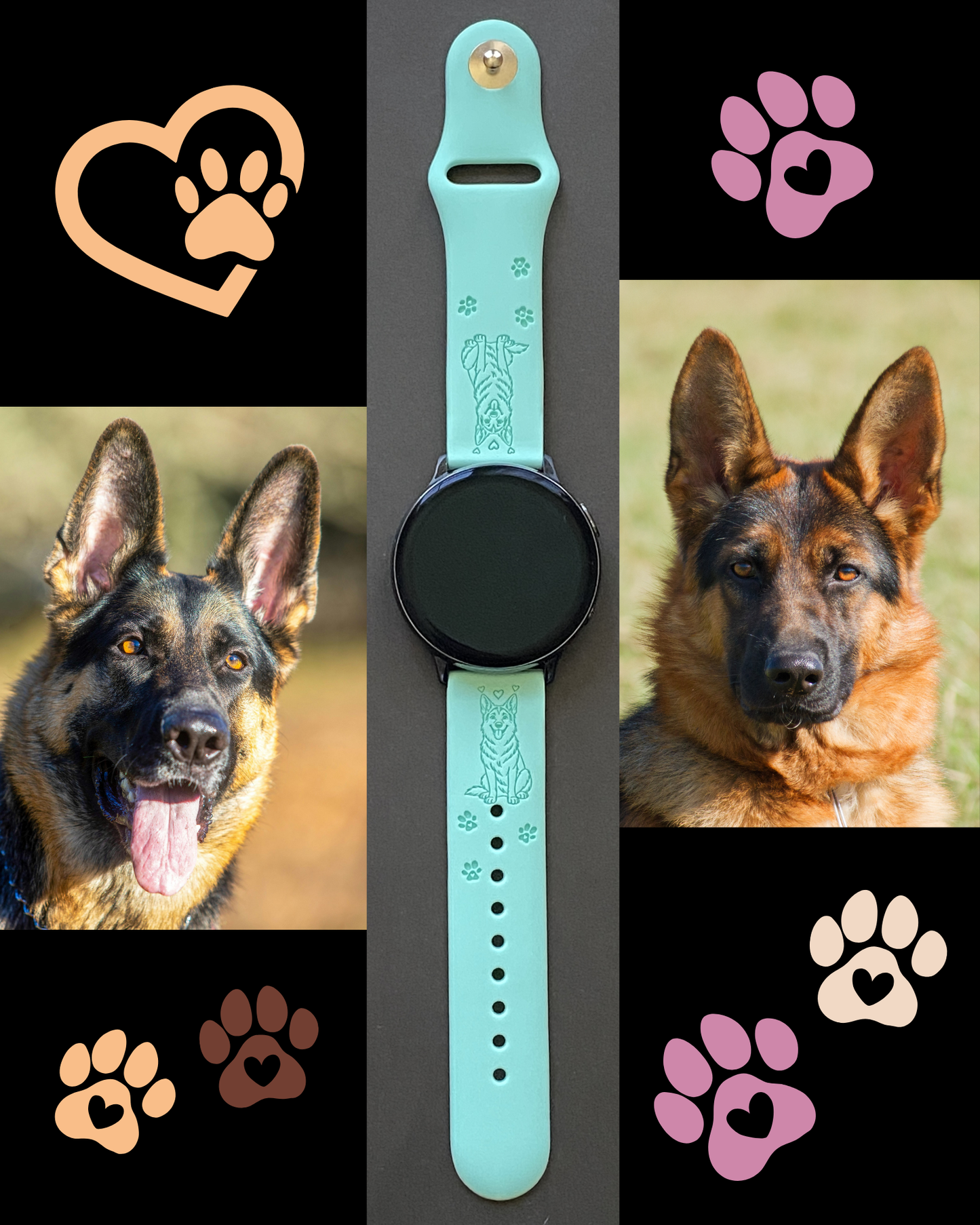 German Shepherd Dog 20mm Samsung Galaxy Watch Band