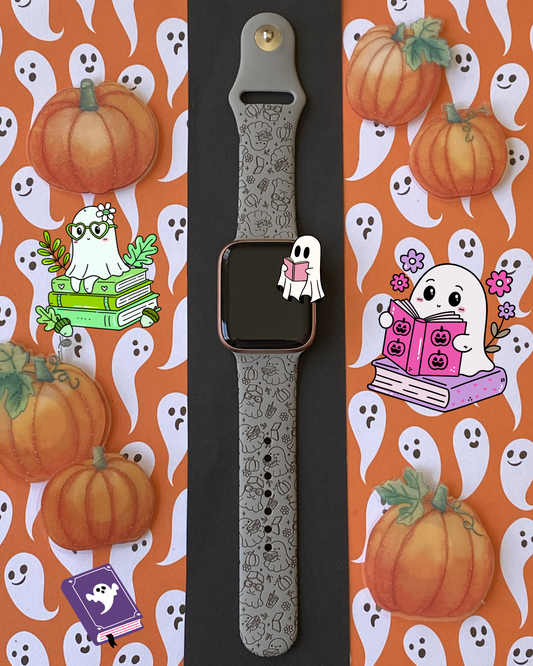 Ghostly Book Lover Watch Band For Apple Watch