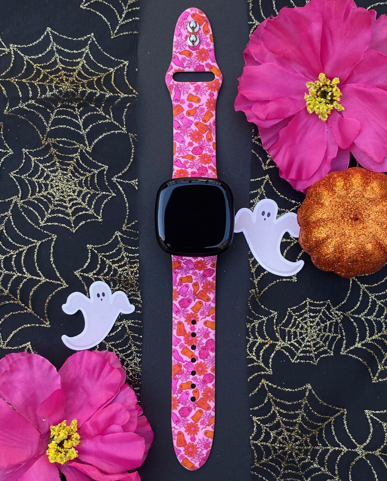 Pink Ghosts Fitbit Versa 3/Versa 4/Sense/Sense 2 Watch Band