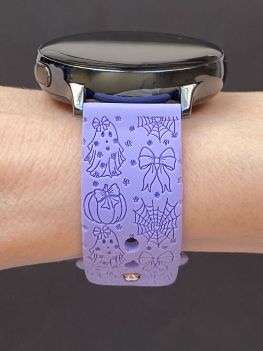 Ghostly Floral Halloween 20mm Samsung Galaxy Watch Band