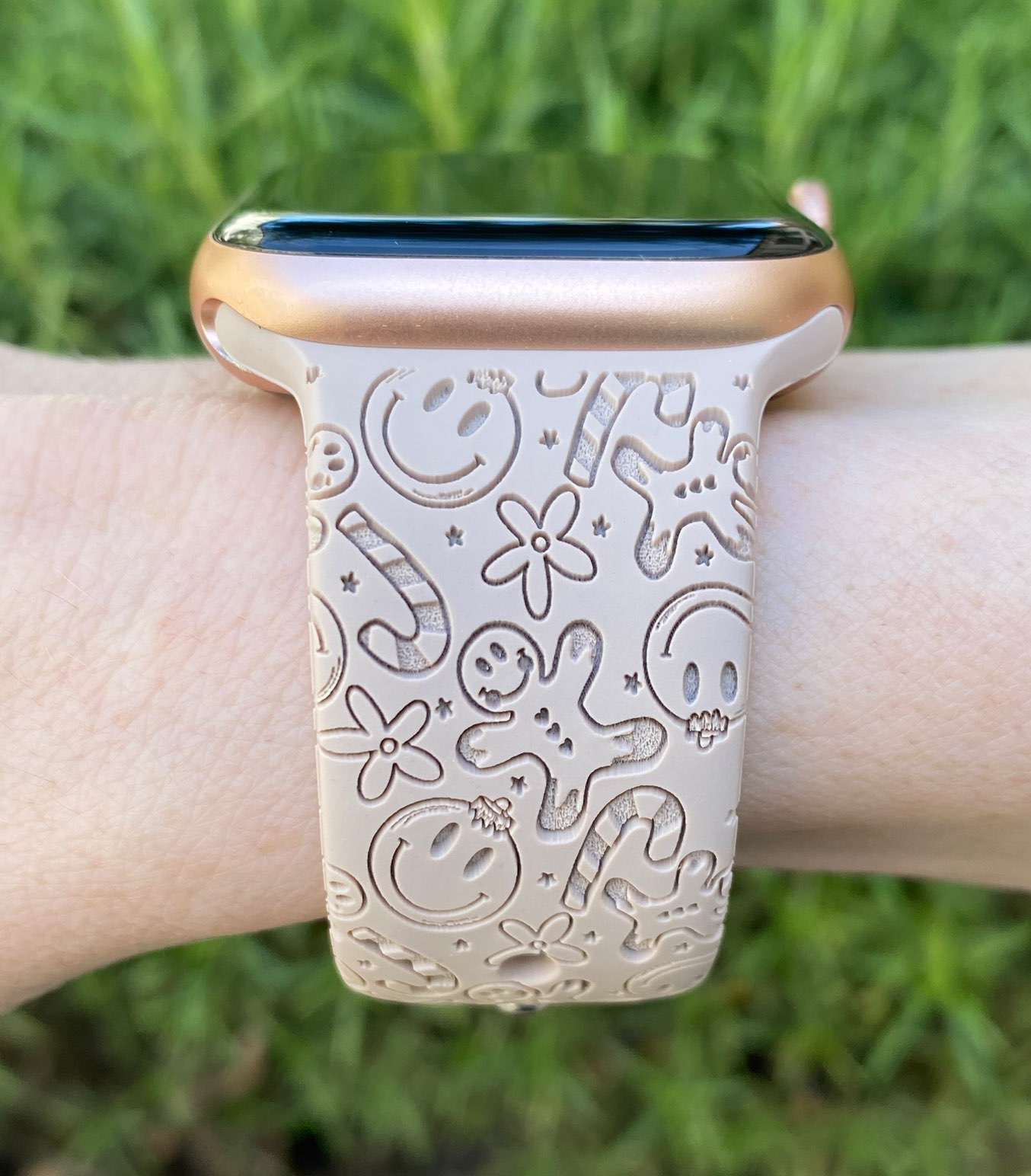 Gingerbread Candy Cane Apple Watch Band