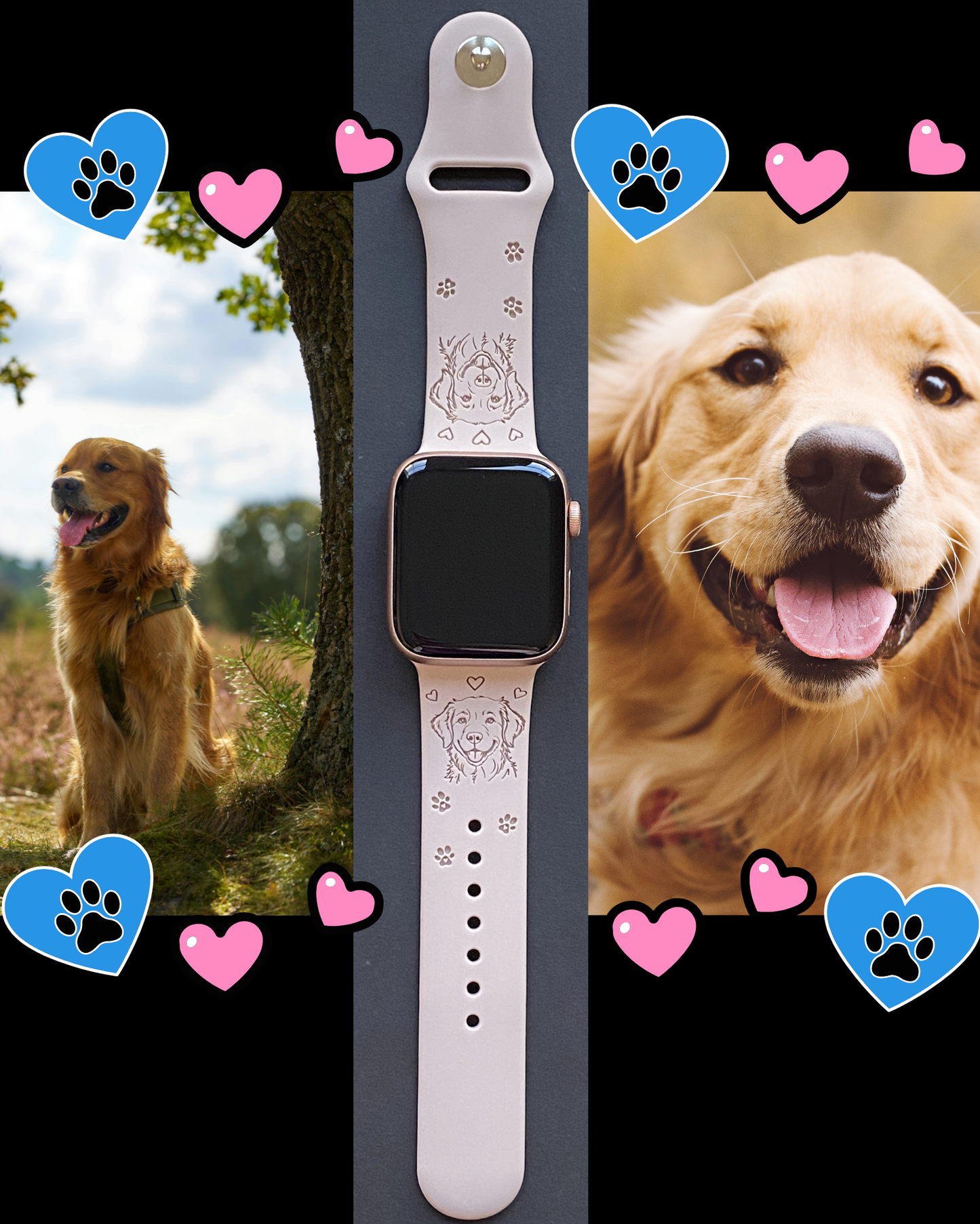 My Best Friend Golden Retriever Dog Watch Band For Apple Watch