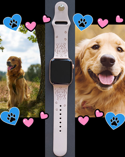 My Best Friend Golden Retriever Dog Watch Band For Apple Watch