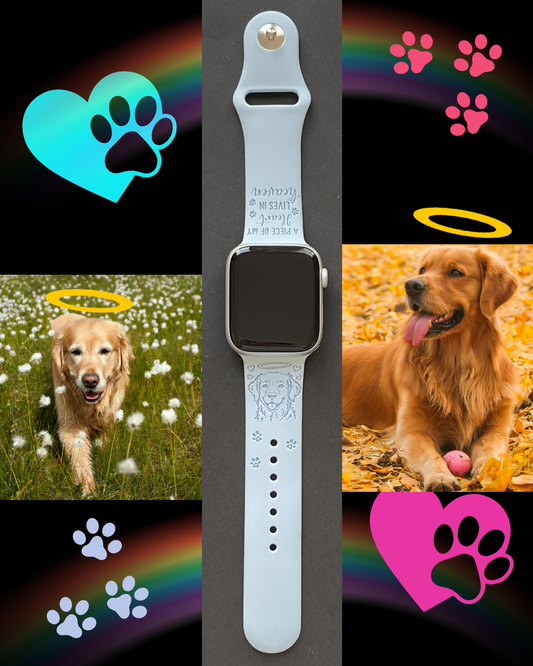 Golden Retriever Rainbow Bridge Dog Watch Band For Apple Watch