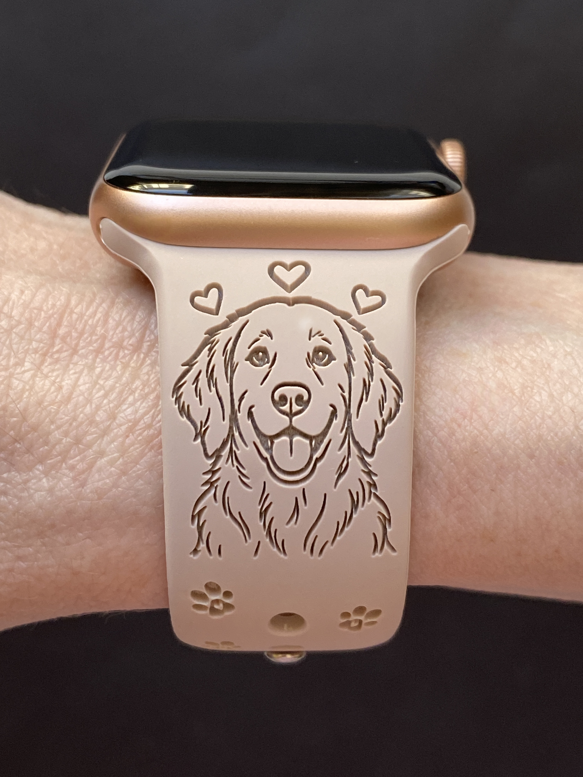 Cheerful Golden Retriever Dog Watch Band For Apple Watch