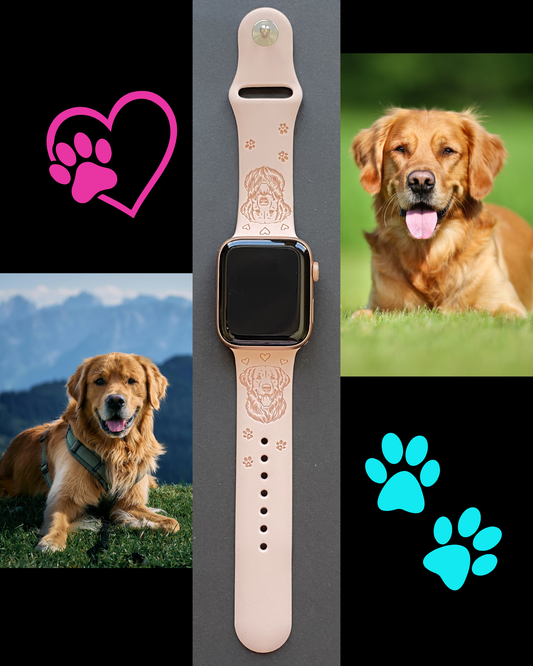 Cute Golden Retriever Watch Band For Apple Watch