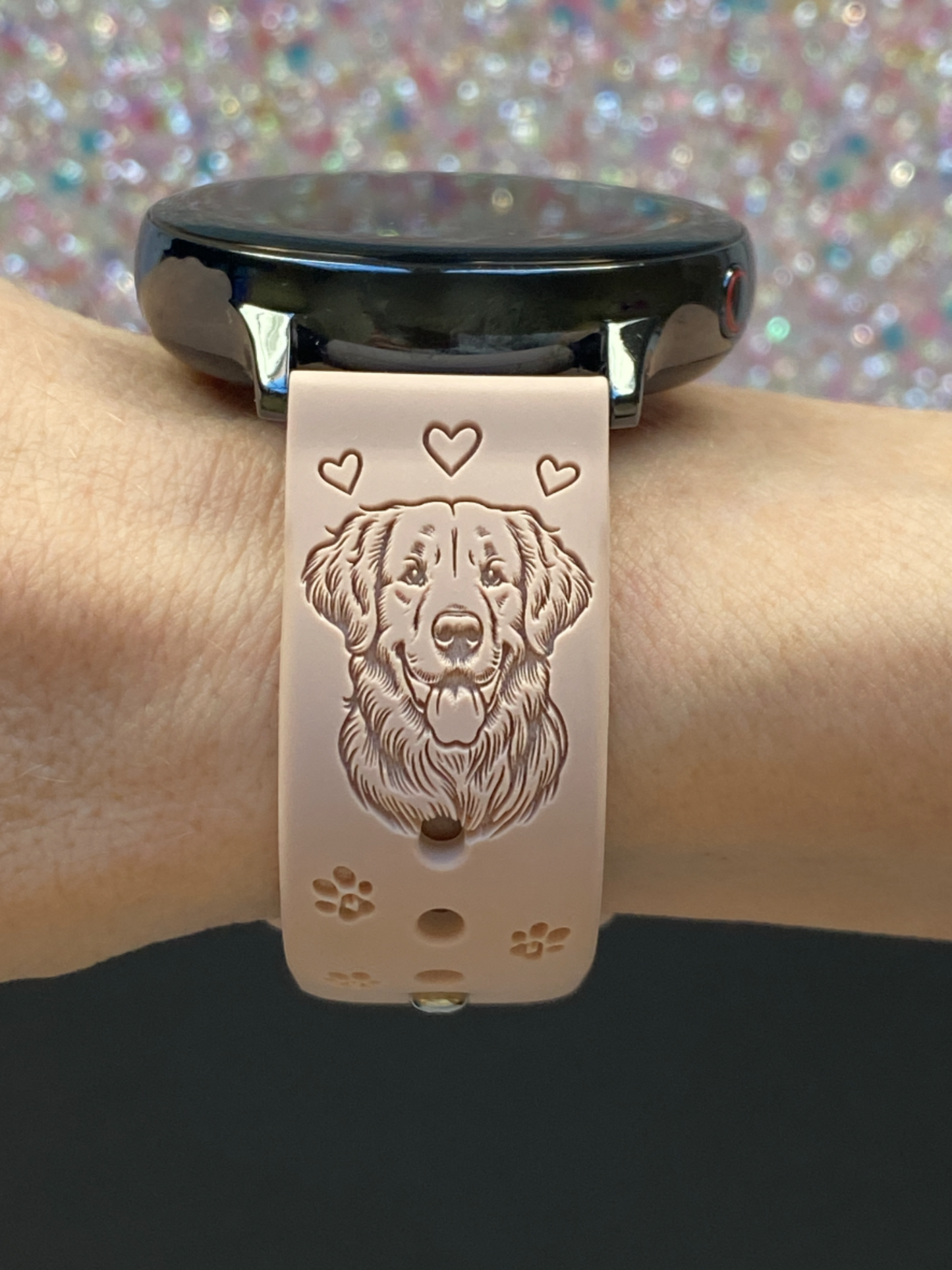 Cute Golden Retriever Dog 20mm Samsung Galaxy Watch Band