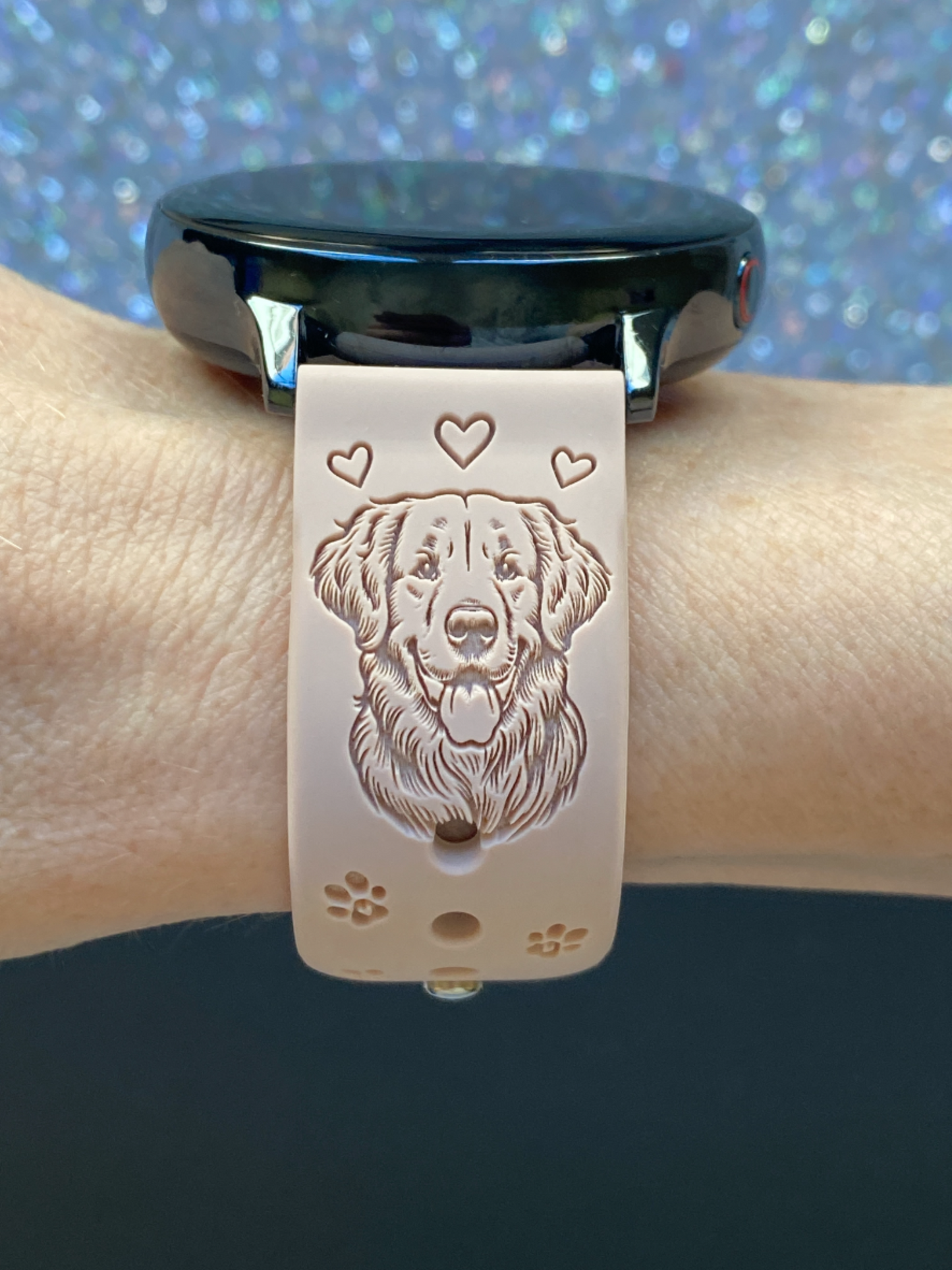 Cute Golden Retriever Dog 20mm Samsung Galaxy Watch Band