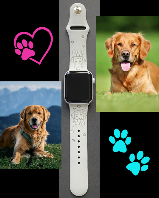 Cute Golden Retriever Watch Band For Apple Watch
