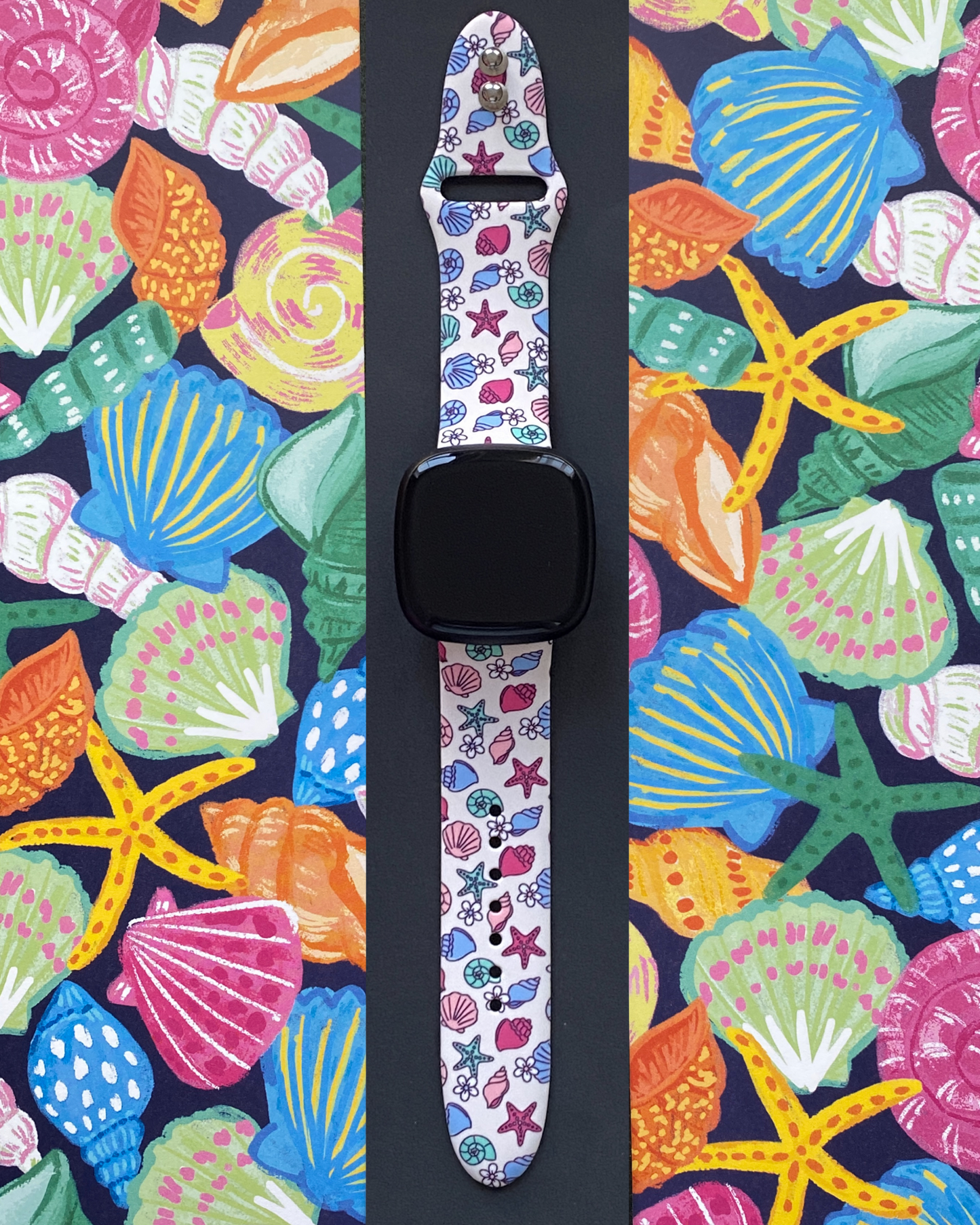 Colorful Seashells Fitbit Versa 3/Versa 4/Sense/Sense 2 Watch Band