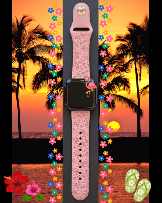 Groovy Flamingo Fitbit Versa 1/2 Watch Band