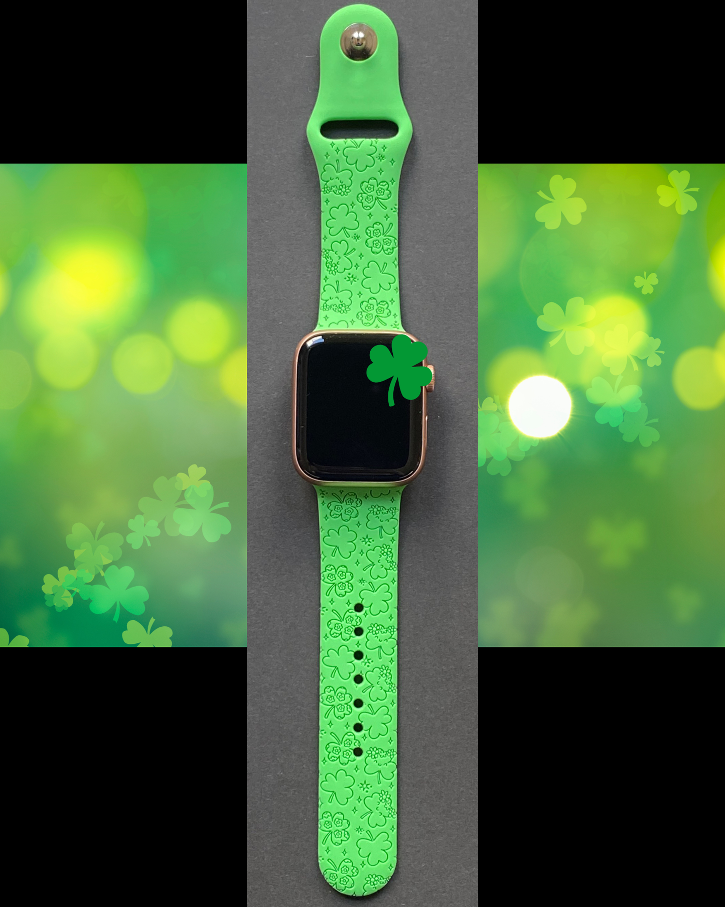 St Patty's Day Clover Floral Watch Band For Apple Watch