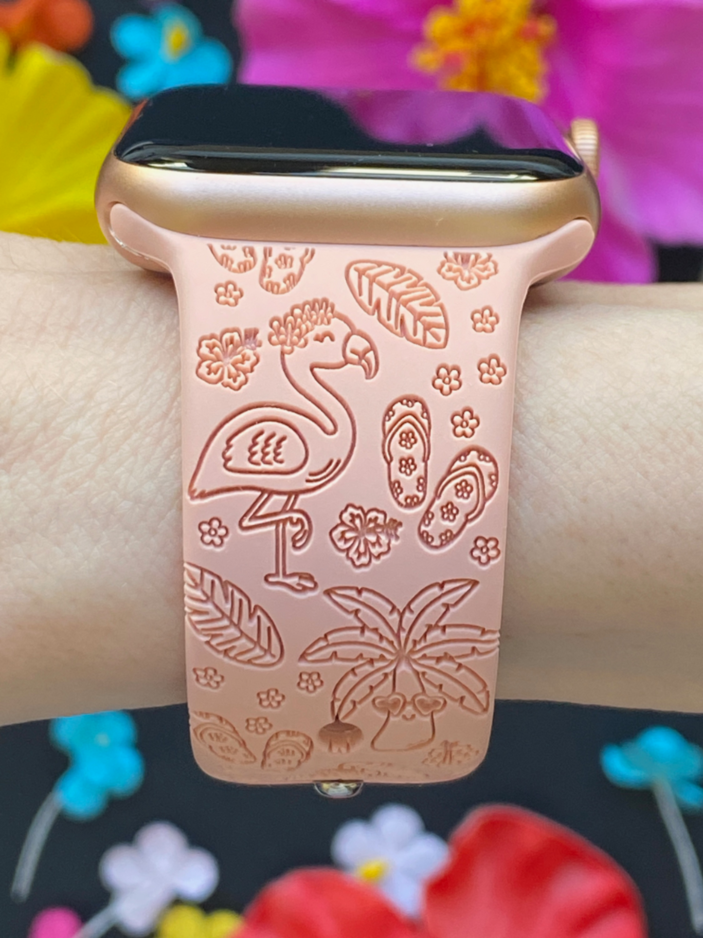 Groovy Flamingo Watch Band For Apple Watch