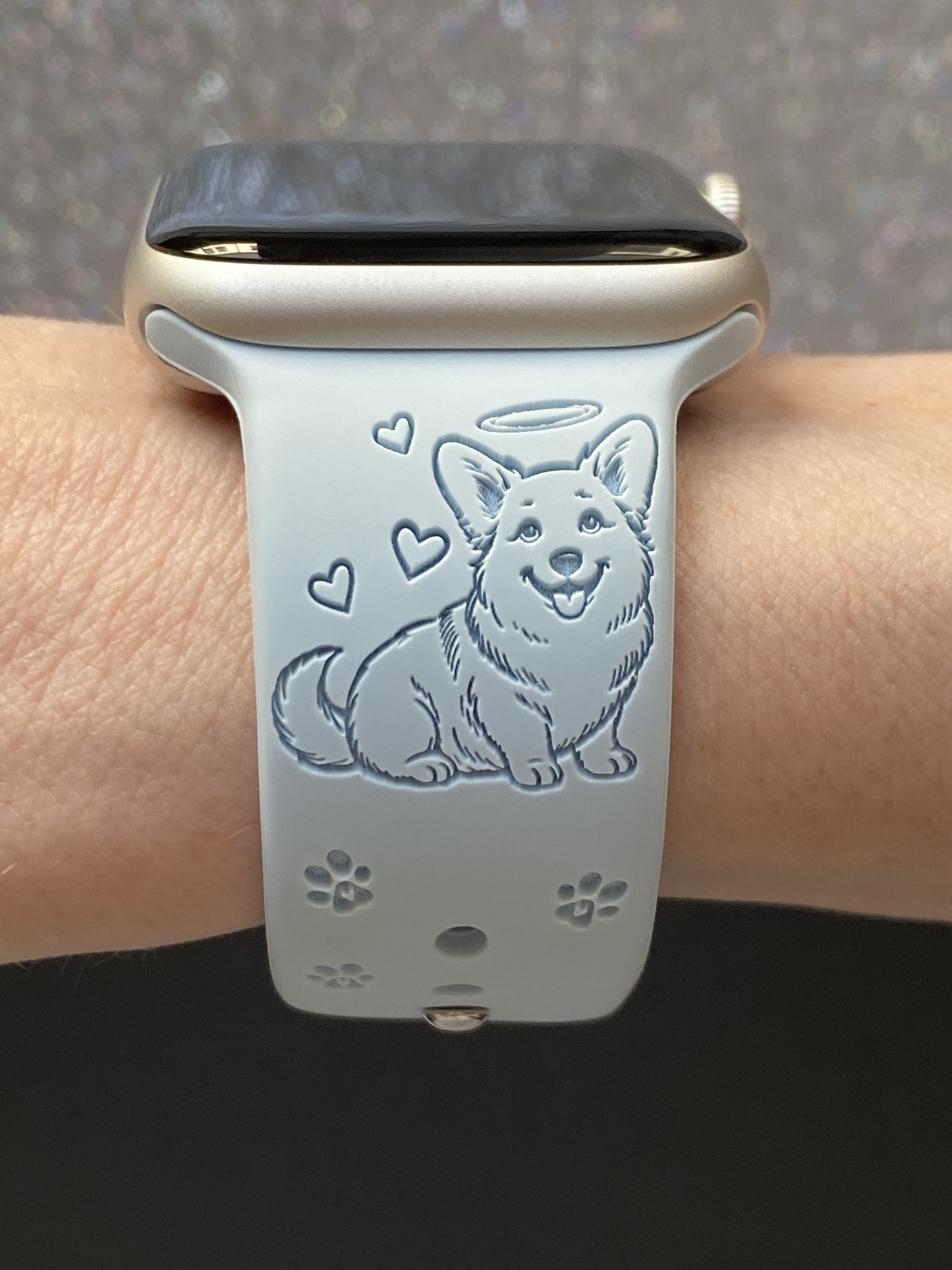 Corgi Rainbow Bridge Dog Watch Band For Apple Watch