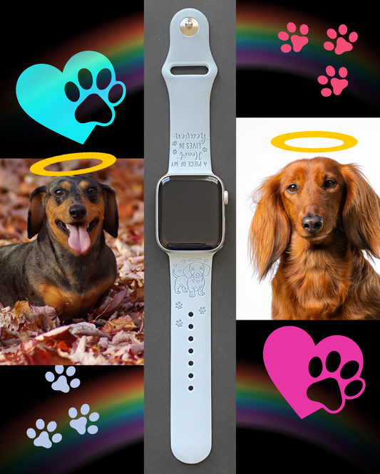 Dachshund Rainbow Bridge Dog Watch Band For Apple Watch