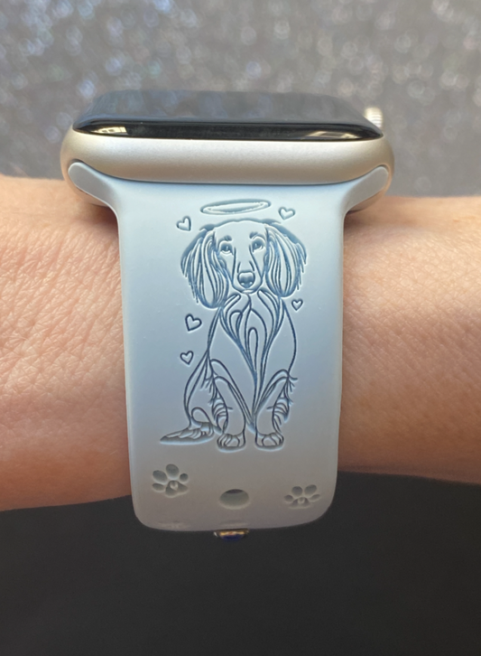 Long Hair Dachshund Rainbow Bridge Dog Watch Band For Apple Watch