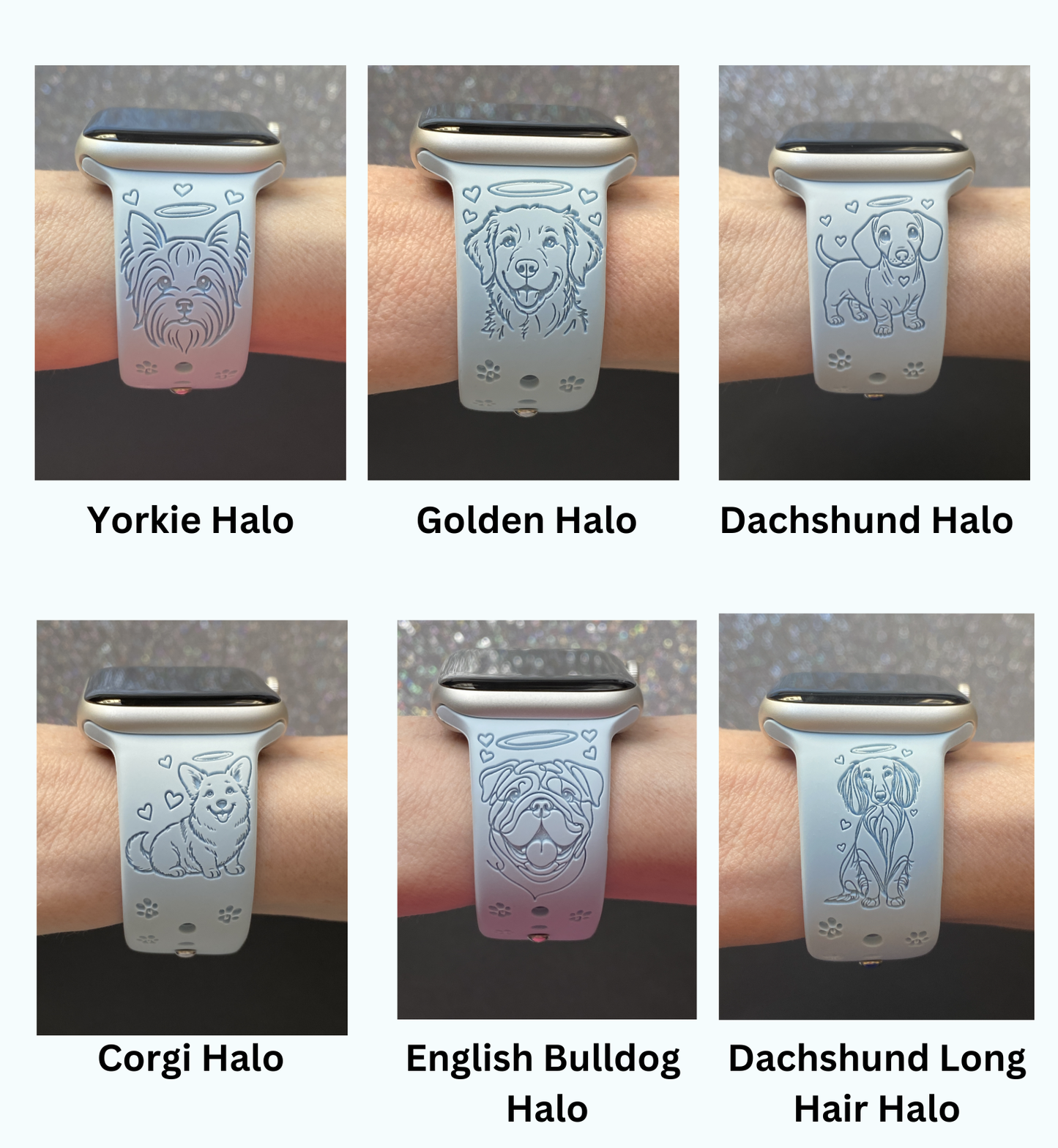 Rainbow Bridge Dog Breed 20mm Samsung Galaxy Watch Band