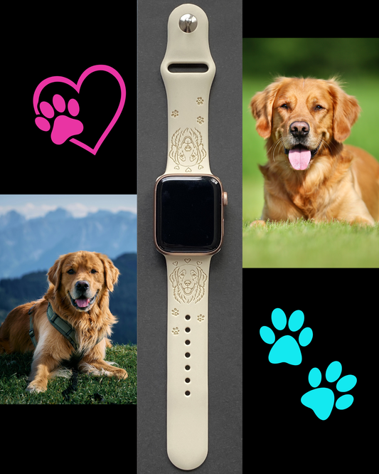 Cute Golden Retriever Watch Band For Apple Watch