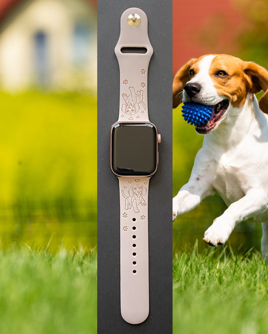 Happy Beagle Dog Watch Band For Apple Watch