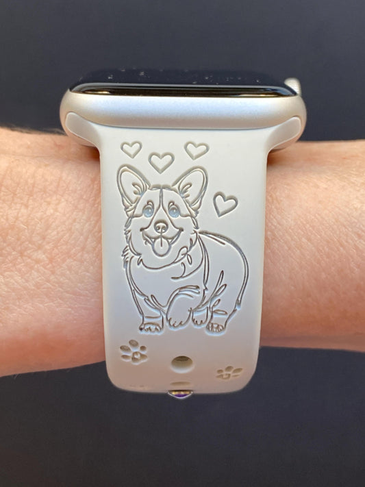 Happy Corgi Dog Watch Band For Apple Watch