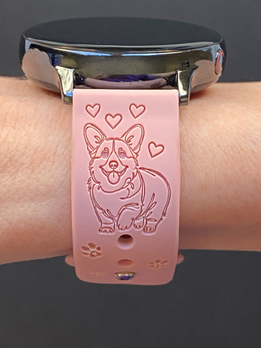 Happy Corgi 20mm Samsung Galaxy Watch Band