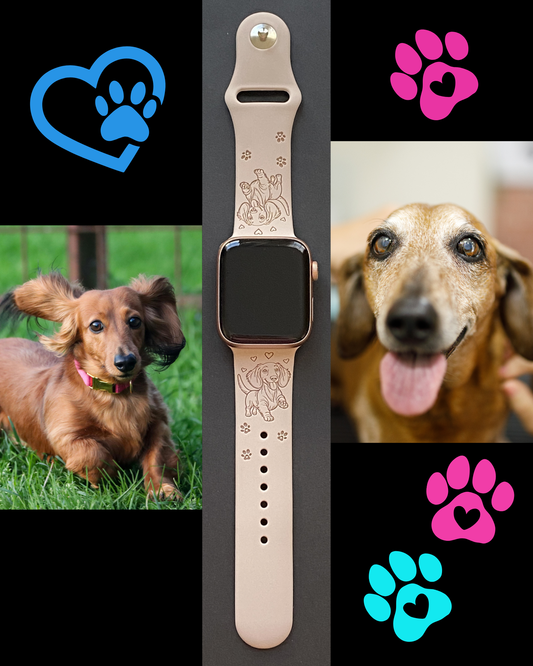 Happy Dachshund Dog Watch Band For Apple Watch
