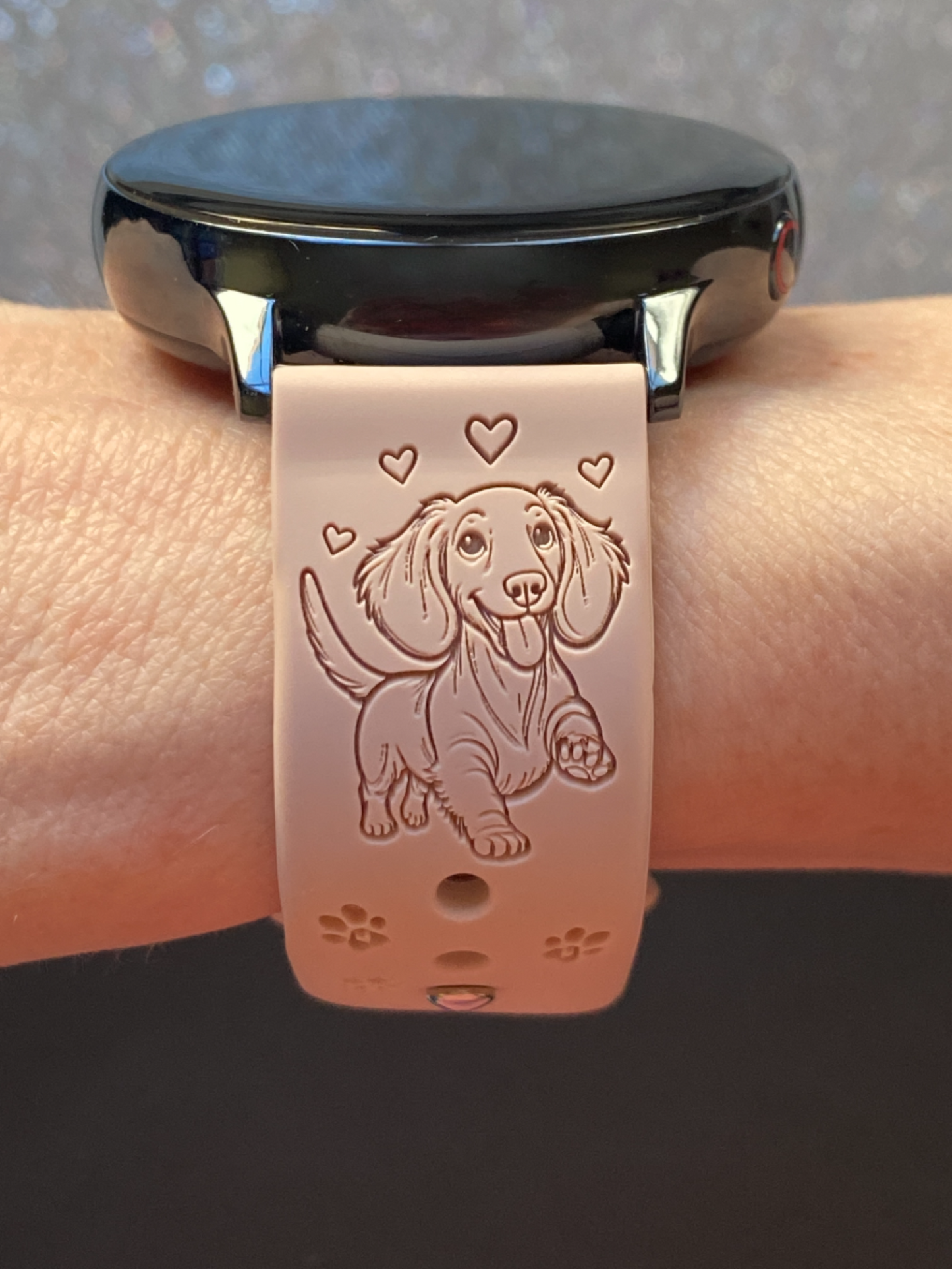 Happy Dachshund Dog 20mm Samsung Galaxy Watch Band