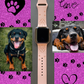 Happy Rottweiler Dog Watch Band For Apple Watch