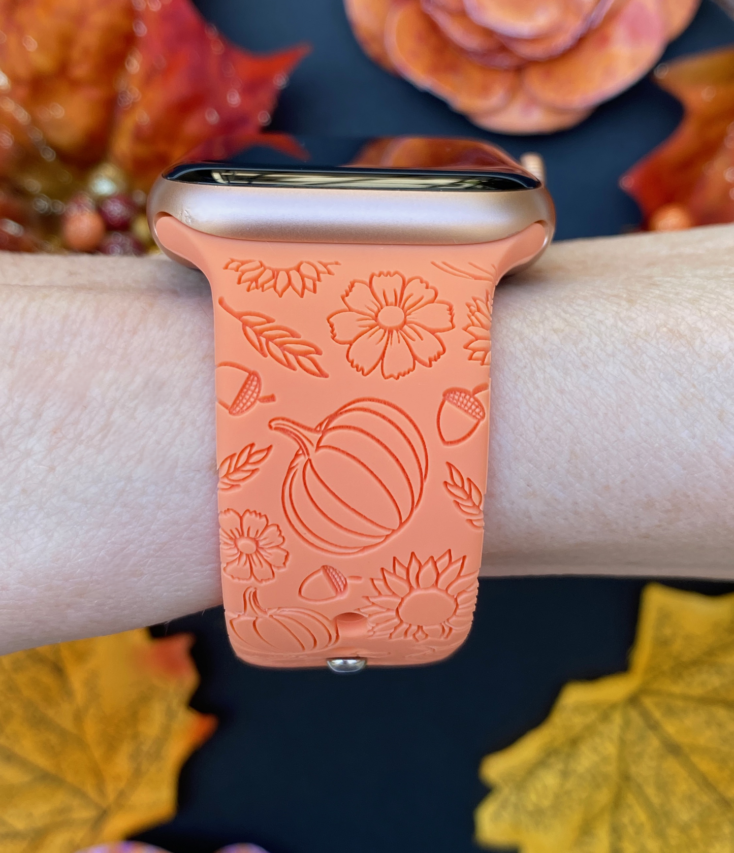 Pumpkin Floral Apple Watch Band